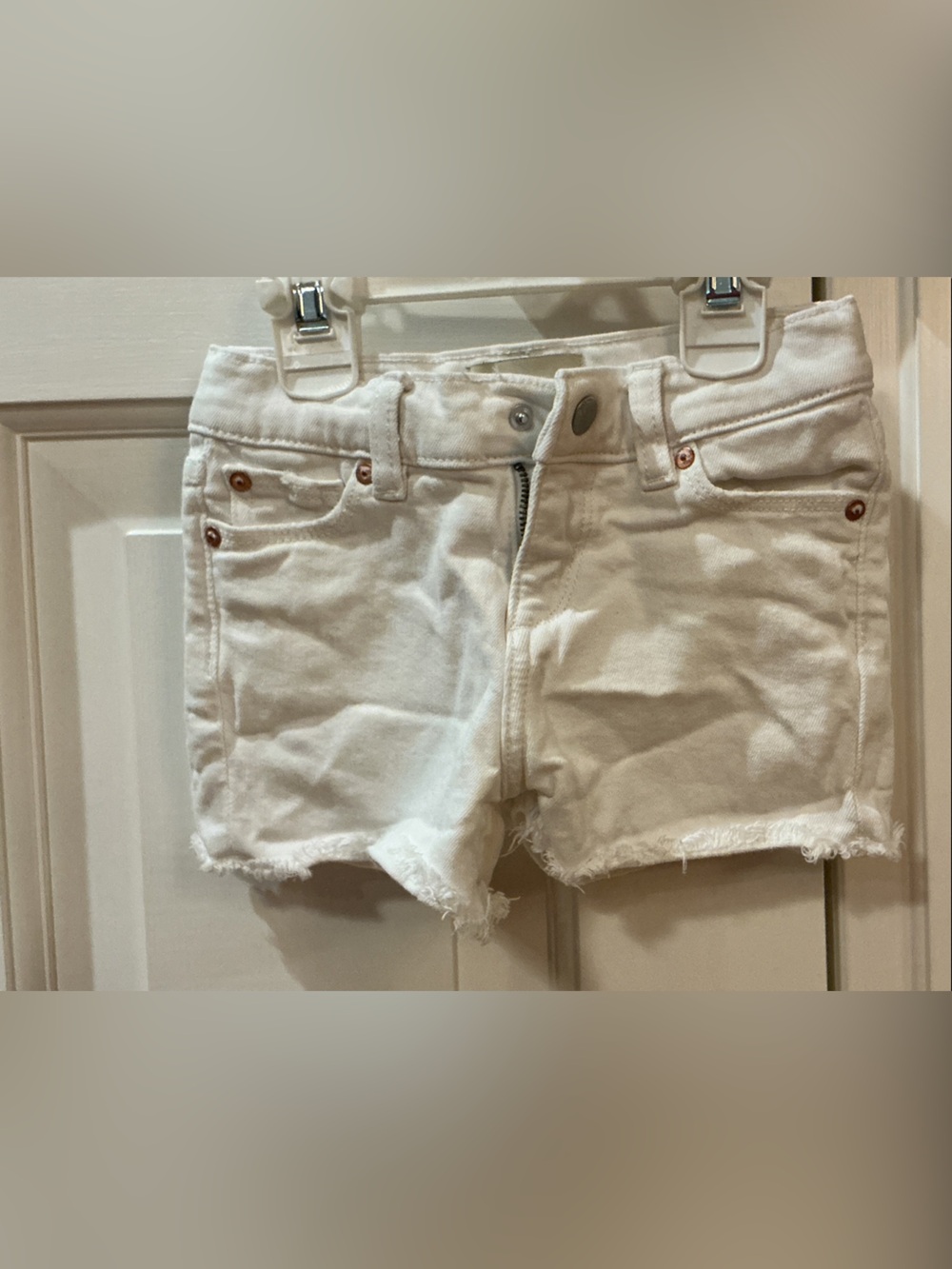 DL1961 Lucy Cutoff Shorts White